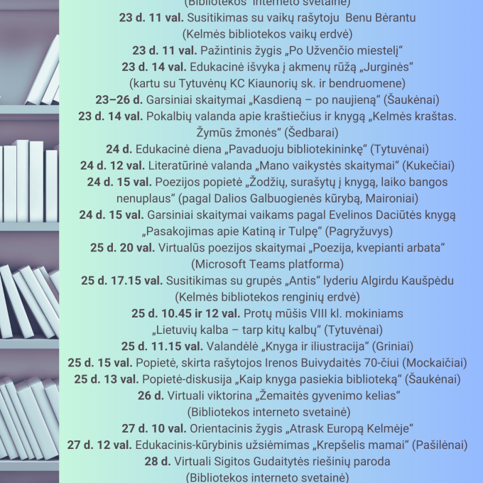 Nacionalinė Lietuvos bibliotekų savaitė 