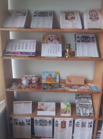 Kalendorių kolekcijos pristatymas Užvenčio bibliotekoje