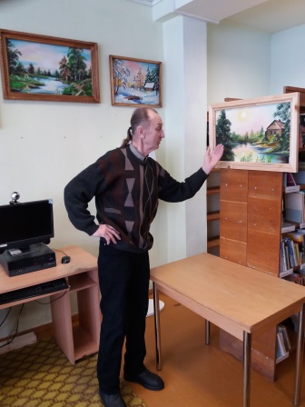 Šedbarų bibliotekoje – jautrūs susitikimai su kraštiečiu menininku A. Rimolaičiu